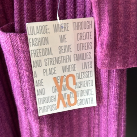 BRAND new with tags | XS 0-4 | Sarah by Lularoe | purple color | Cardigan - Picture 2 of 7